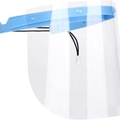 1 Adjustable Full Face Shield with 10 Replaceable Plastic Protective Film